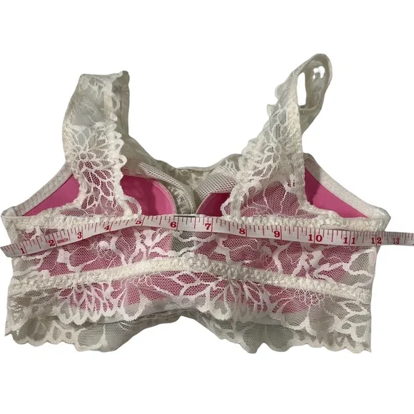 Victoria’s Secret Bralette High Neck Push Up Cream Lace (T) - Picture 5 of 7